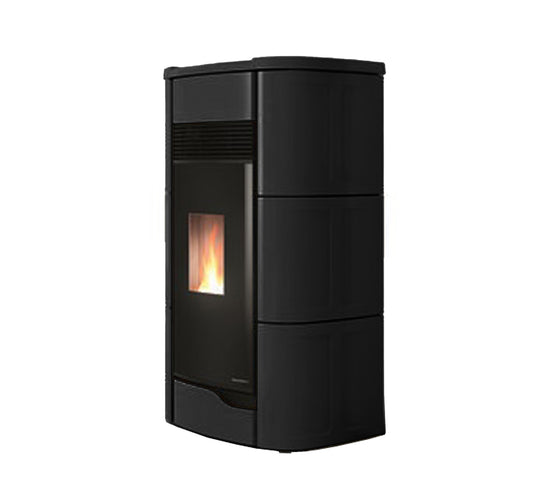 Stufa Pellet Aria Calda Ventilata Ecofire Ermetica Palazzetti Anna 12 Potenza 12 kW Nero