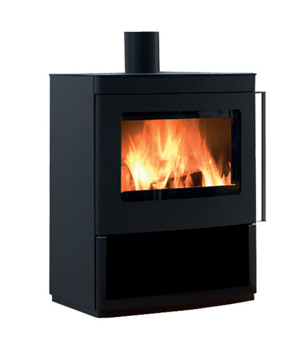 Stufa Legna Aria Calda Naturale Palazzetti Nicole con Vano Aperto Potenza 9,8 kW Rivestimento Acciaio