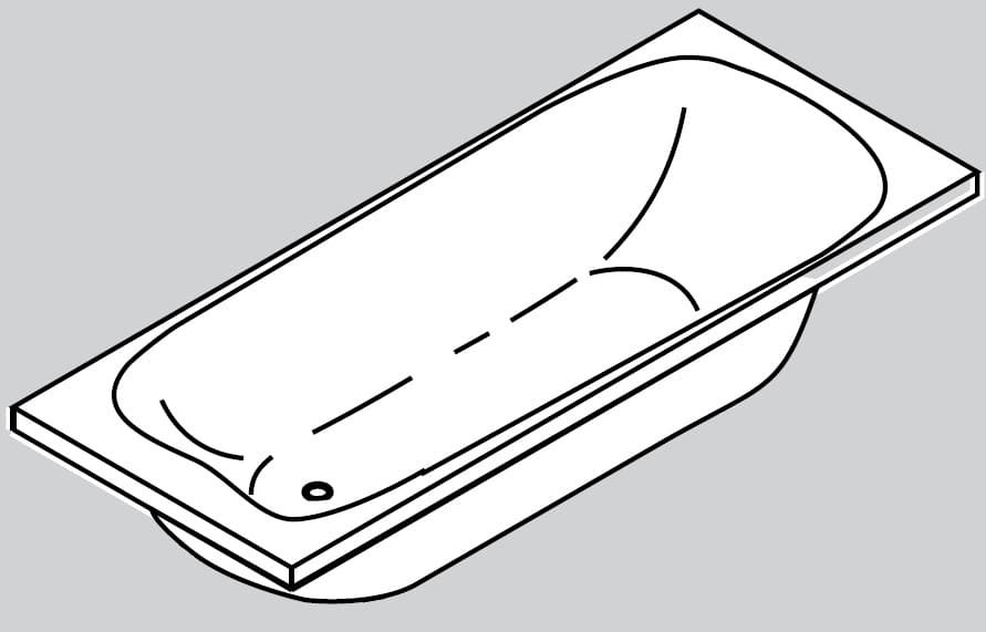 Novellini Baby da incasso misura 140x70x40h cm Capienza 100 Litri LT Arredo Vasca Vaschetta Bagno Rettangolare Squadrata Guscio Tradizionale Acrilico Finitura Bianco Lucido Acqua Idrorepellente Casa