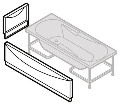 Novellini Calypso Vasca da Bagno Versione Hydro Misura 150x70 H55 cm Idro Whirlpool 6 Getti Installazione Destra Forma Esterna Rettangolare Interna ad Otto 1 Pannello Frontale 1 Laterale Materiale Acrilico Colore Bianco Lucido Colonna Rubinetto Cuscino