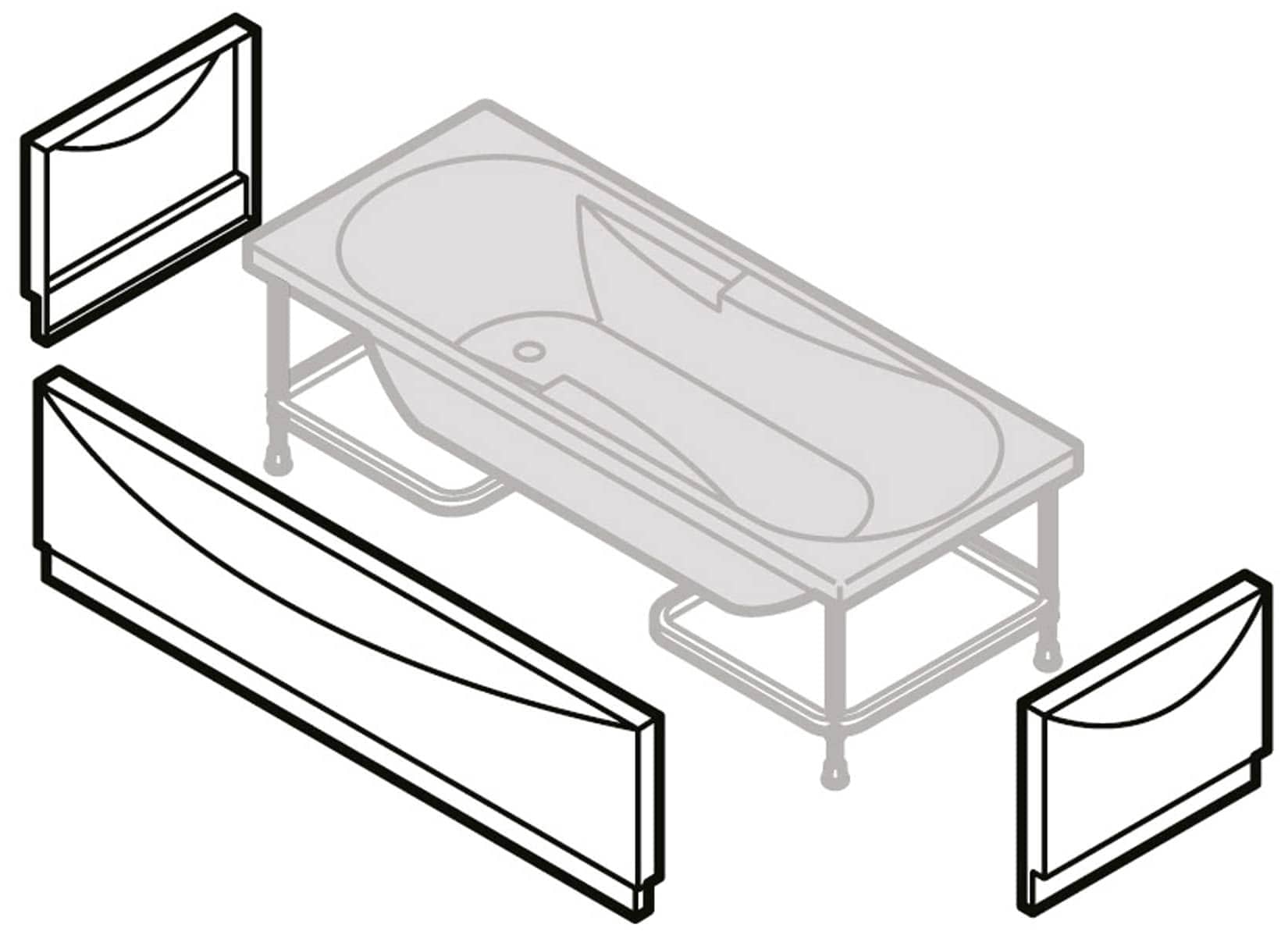 Novellini Calypso Vasca da Bagno Versione Hydro Misura 150x70 H55 cm Idro Whirlpool 6 Getti Installazione Destra Forma Esterna Rettangolare Interna ad Otto 1 Pannello Frontale 2 Laterali Materiale Acrilico Colore Bianco Lucido Colonna Poggiatesta