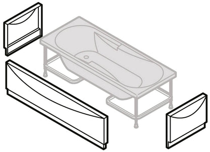 Novellini Calypso Vasca da Bagno Versione Hydro Misura 150x70 H55 cm Idro Whirlpool 6 Getti Installazione Destra Forma Esterna Rettangolare Interna ad Otto 1 Pannello Frontale 2 Laterali Materiale Acrilico Colore Bianco Lucido Colonna Poggiatesta