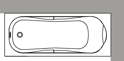 Novellini Calypso Vasca da Bagno Versione Standard da Incasso Misura 160x70 Guscio Tradizionale da Rivestire Materiale Acrilico Finitura Bianco Lucido Installazione Reversibile Destra Sinistra Nicchia Forma Esterna Rettangolare Interna ad Otto