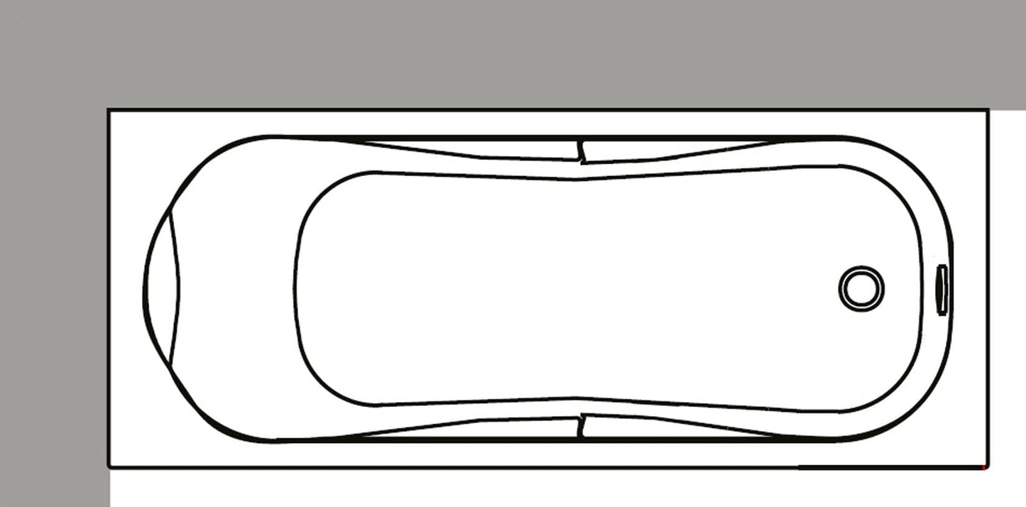 Novellini Calypso Vasca da Bagno Versione Standard da Incasso Misura 170x80 Guscio Tradizionale da Rivestire Materiale Acrilico Finitura Bianco Lucido Installazione Reversibile Destra Sinistra Nicchia Forma Esterna Rettangolare Interna ad Otto