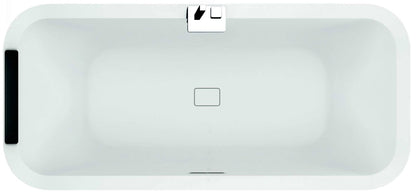 Novellini Divina F Vasca Bagno Standard Incasso Colore Finitura Bianco Lucida Rettangolare Misura 180x80 H63 cm Bordo Altezza 3,5 Arredo Centrostanza Rubinetteria Fontana Doccetta Tubo Tradizionale Incassata Guscio Acrilico Poggiatesta Colonna Click-Clack