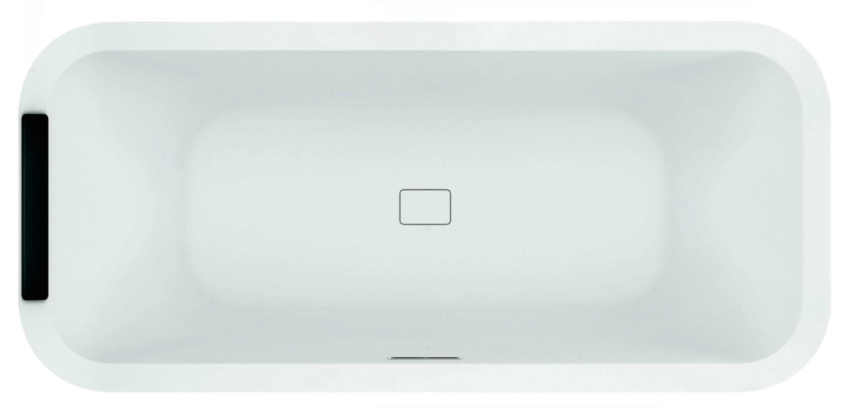 Novellini Divina F Vasca Bagno Standard Incasso Finitura Bianco Lucida Rettangolare Dimensioni 180x80 H63 cm Bordi Arrotondati Altezza 8 cm Centro Stanza Arredo Design Moderno Tradizionale Incassata Guscio Acrilico Poggiatesta Colonna Scarico Click-Clack