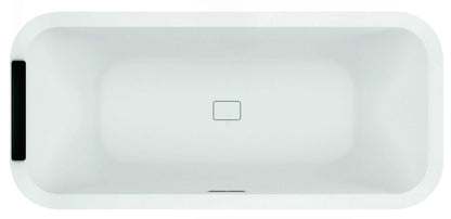 Novellini Divina F Vasca Bagno Standard Incasso Finitura Bianco Morbida Opaca Rettangolare Misura Dimensioni 180x80 H63cm Altezza Bordi Arrotondati 8cm Centro Stanza Centrostanza Tradizionale Guscio Acrilico Poggiatesta Cuscino Colonna Scarico Click-Clack