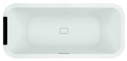 Novellini Divina F Vasca Bagno Standard Incasso Colore Finitura Bianco Morbida Opaca Rettangolare Misura Dimensioni 180x80 H 63 cm Bordo Altezza 3,5 cm Centro Stanza Centrostanza Design Moderno Tradizionale Incassata Guscio Acrilico Poggiatesta Colonna