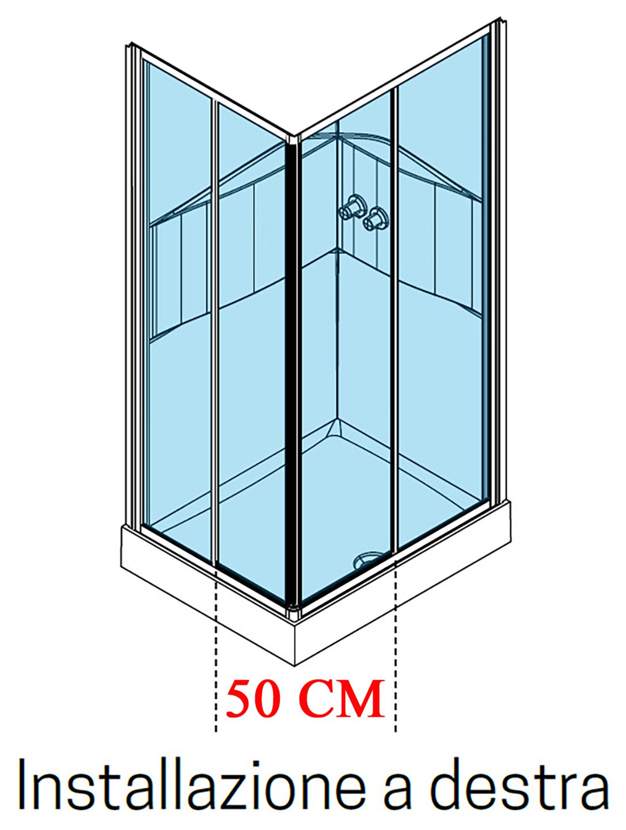 Novellini Media 2.0 A Standard 100x80 cm Cabina Doccia Multifunzione Asimmetrica Rettangolare Apertura 2 Ante Scorrevoli 2 Fisse Installazione Angolo Reversibile Miscelatore Termostatico Vetro Trasparente Profilo Silver Piatto Ripiani Doccetta Alto 210 cm