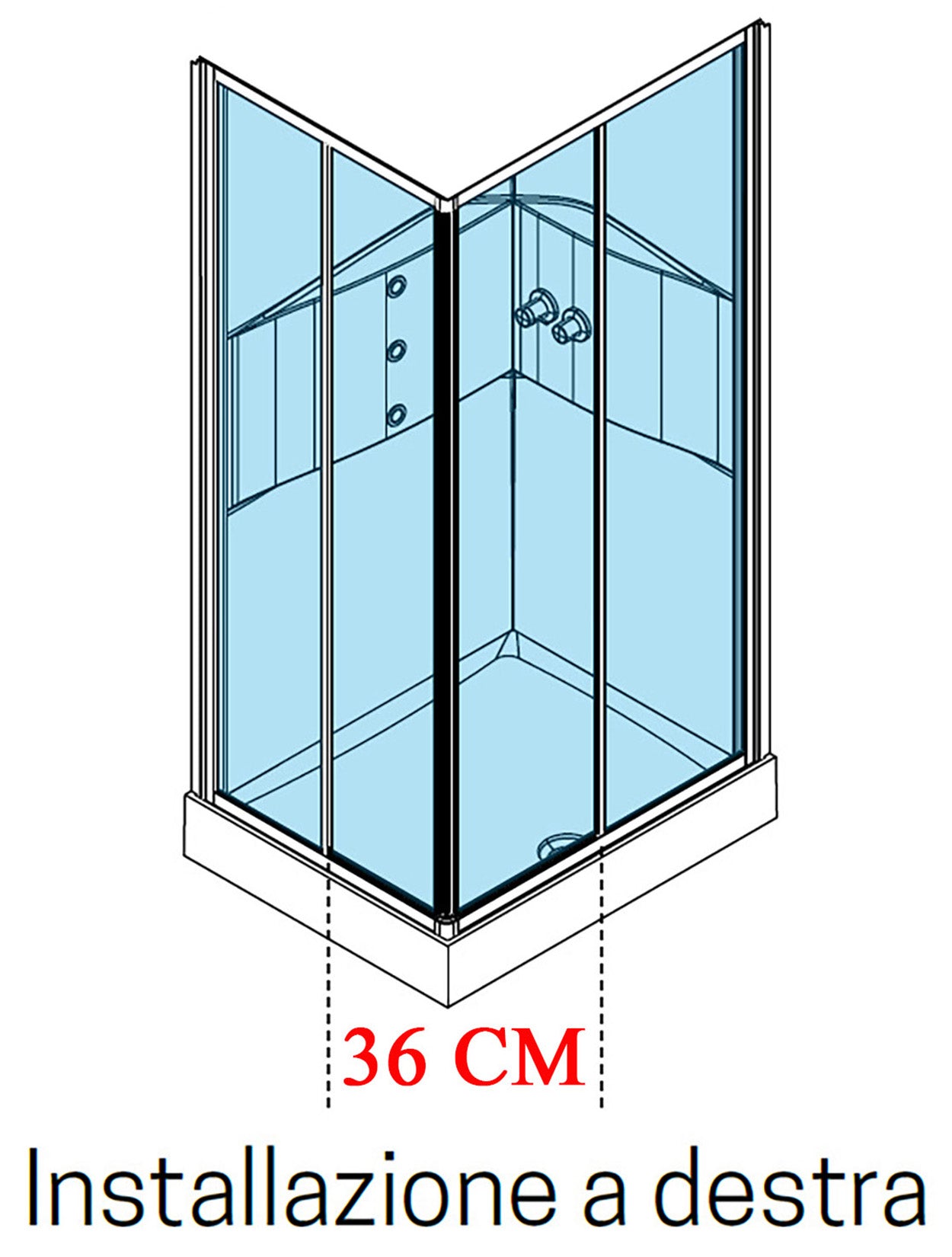 Novellini Media 2.0 A Idromassaggio 90x70 cm Cabina Doccia Multifunzione Asimmetrica Rettangolare Apertura 2 Ante Scorrevoli 2 Fisse Installazione Angolo Reversibile Miscelatore Termostatico Vetro Trasparente Profilo Bianco Piatto Ripiani Idro Alto 210 cm