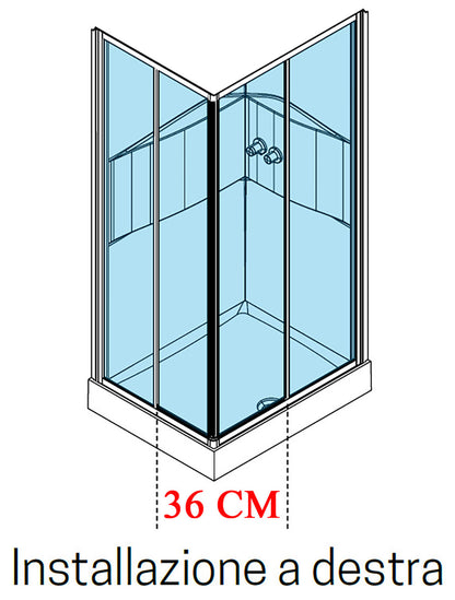 Novellini Media 2.0 A Standard 90x70 cm Cabina Doccia Multifunzione Asimmetrica Rettangolare Apertura 2 Ante Scorrevoli e 2 Fisse Installazione Angolo Reversibile Miscelatore Meccanico Vetro Trasparente Profilo Silver Piatto Ripiani Doccetta Altezza 210cm