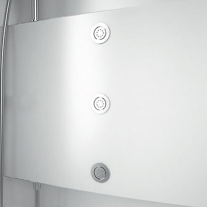 Novellini Media 2.0 A Idromassaggio 90x90 cm Cabina Doccia Multifunzione Simmetrica Quadrata Apertura 2 Ante Scorrevoli 2 Fisse Installazione Angolo Destro Sinistro Miscelatore Meccanico Vetro Trasparente Profilo Silver Piatto Ripiani Idro Altezza 210 cm