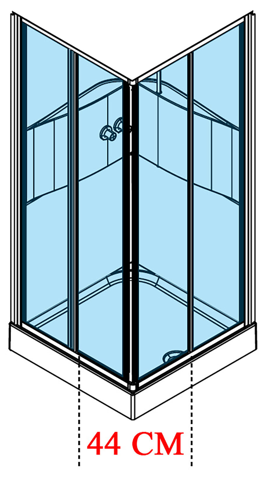 Novellini Media 2.0 A Standard 80x80 cm Cabina Doccia Multifunzione Simmetrica Quadrata Apertura 2 Ante Scorrevoli e 2 Fisse Installazione Angolo Destro Sinistro Miscelatore Meccanico Vetro Trasparente Profilo Silver Piatto Ripiani Doccetta Altezza 210 cm