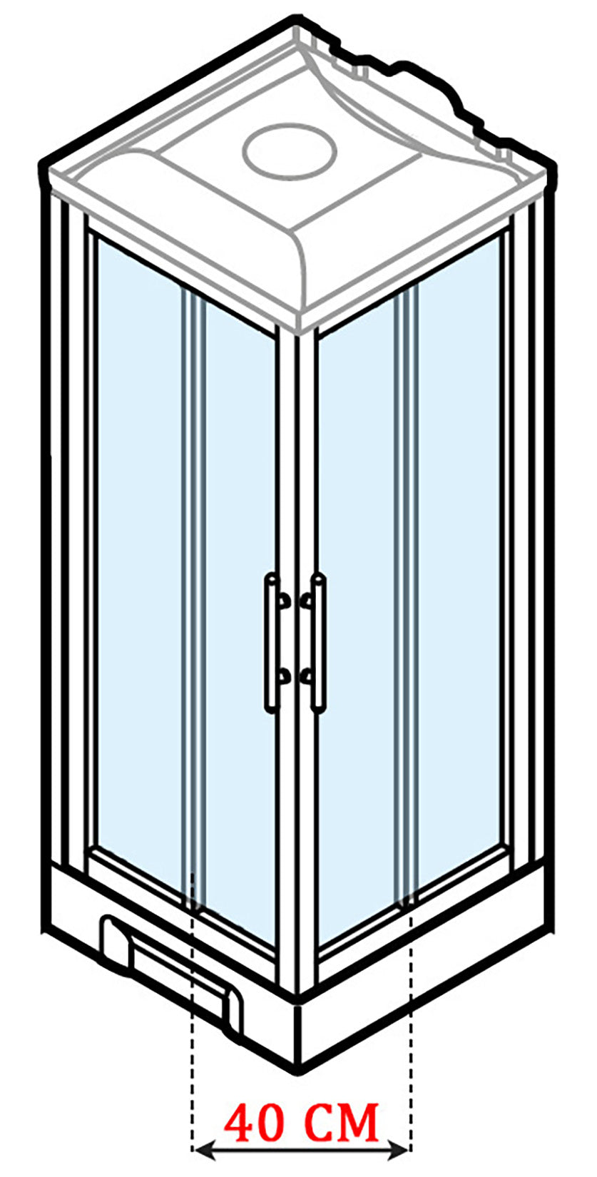 Novellini New Holiday A80 Standard Con Tettuccio 80x80 cm Cabina Doccia Multifunzione Apertura 2 Ante Scorrevoli e 2 Fisse Pannelli Fondo Reversibili Miscelatore Meccanico Vetro Aqua Profilo Silver Piatto Ripiani Asta Doccetta Mano Seduta Alto 217,5 cm