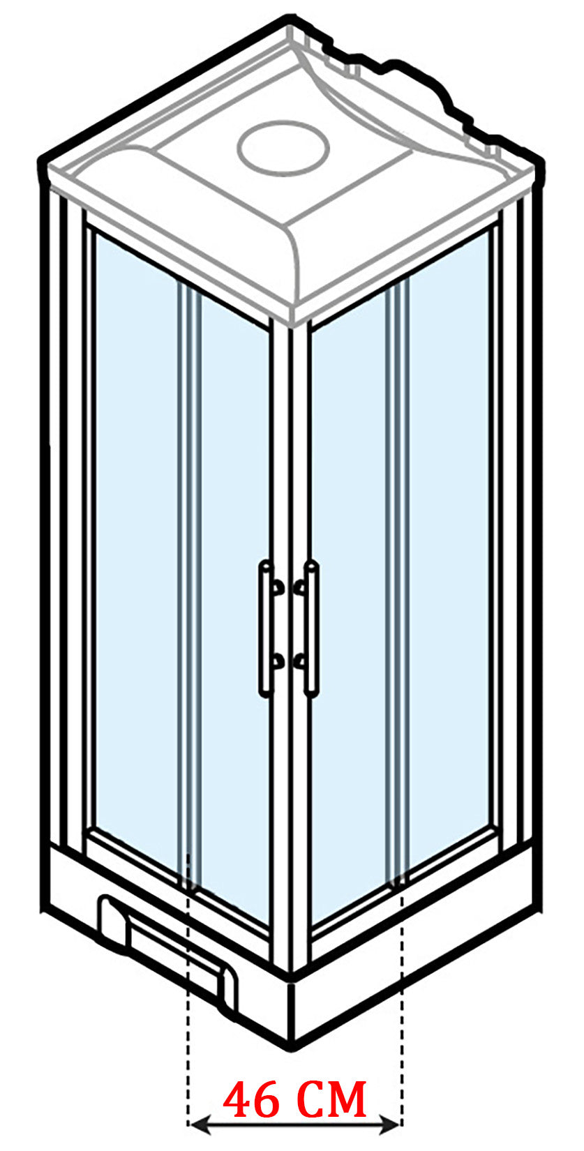 Novellini New Holiday A90 Standard Con Tettuccio 90x90 cm Cabina Doccia Multifunzione Apertura 2 Ante Scorrevoli e 2 Fisse Angolo Destro Sinistro Miscelatore Meccanico Vetro Trasparente Profilo Bianco Piatto Ripiani Asta Doccetta Seduta Altezza 217,5 cm