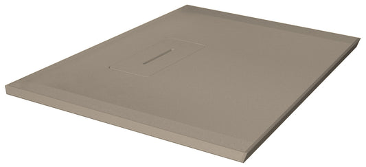 Novellini Novosolid Piatto Doccia Quadrato Dimensione 90x90 Altezza 3,5 cm Colore Corda Ultrapiatto Installazione Appoggio Filo Pavimento Sagomabile Tagliabile Riparabile Resistente Superficie Texture Effetto Pietra Materiale Resina Compreso Copri Piletta