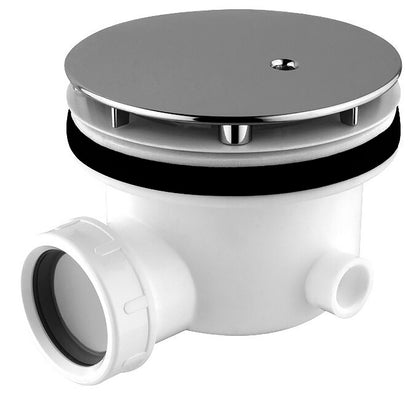 Novellini Piletta Di Scarico Per Piatto Doccia Copripiletta Colore Cromo in ABS Plastica Diametro Ø 90 mm Altezza 8 cm