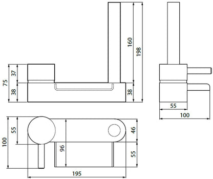Novellini Rubinetteria Bordo Vasca per Sense 5 6 7-Z1 Z2 Miscelatore Progressivo 2 Funzioni Rubinetto Piano Bocca Cascata Doccetta Estraibile Ottone Cromato