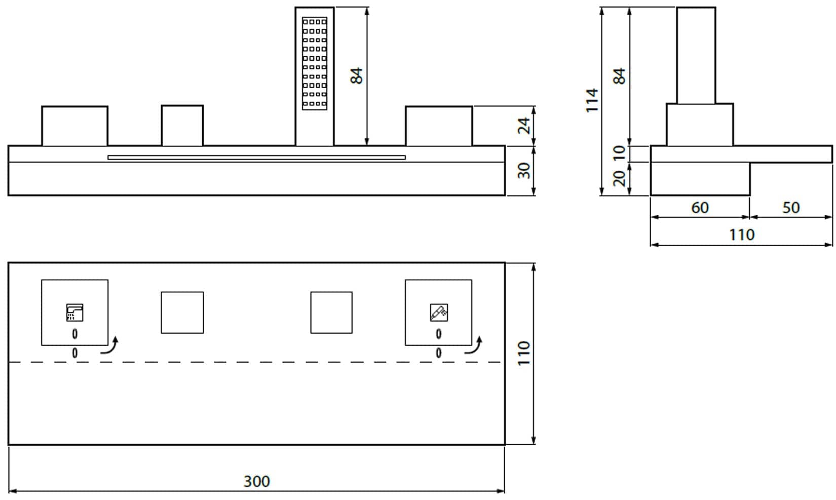 Novellini Rubinetteria per Vasca Sense Dual 3 4 Rubinetto Bordo Vasca Bocca Cascata Doccetta Estraibile 4 Fori 2 Cartucce Miscelazione Progressiva