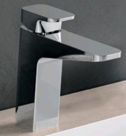 Miscelatore Lavabo Versione Bassa Novellini Serie D Abbinato Divina Appoggio Monocomando Ottone Cromato Compreso Piletta Scarico Standard
