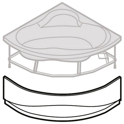 Novellini Una Vasca da Bagno Versione Hydro Con Disinfezione Misura 135x135 H55 cm Idro Whirlpool 6 Jets Accensione Digitale Forma Esterna Semicircolare Simmetrica Interna Ovale Installazione Angolo Pannello Fontana Materiale Acrilico Colore Bianco Lucido