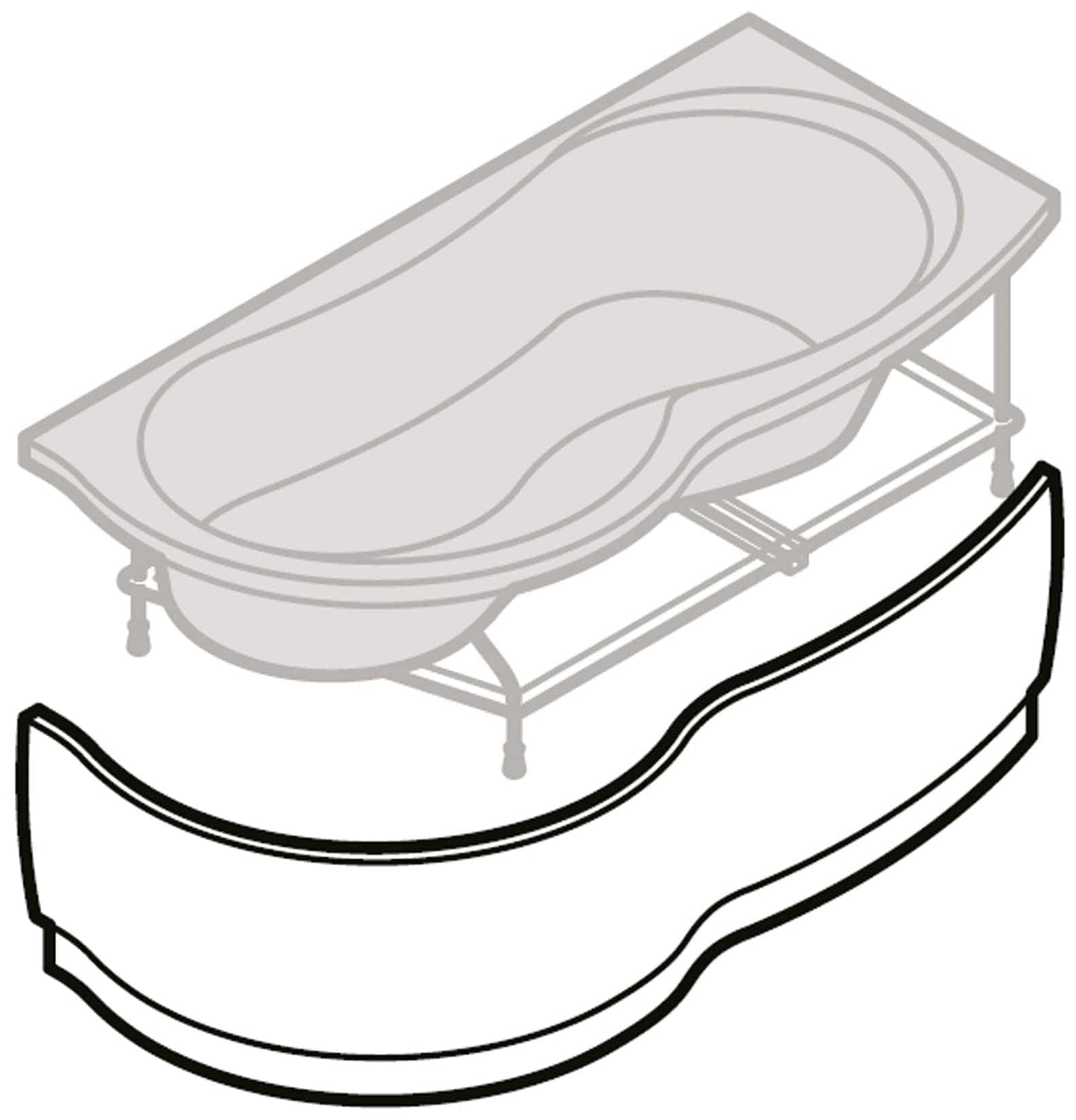 Novellini Venus Vasca da Bagno Versione Hydro Plus Misura 170x70 / 85 H55 cm Idro Whirlpool 6 Jets Disinfezione Airpool 12 Jet Forma Esterna Curva Asimmetrica Interna Otto Montaggio Angolare DX Pannello Display Rubinetto Materiale Acrilico Finitura Bianco