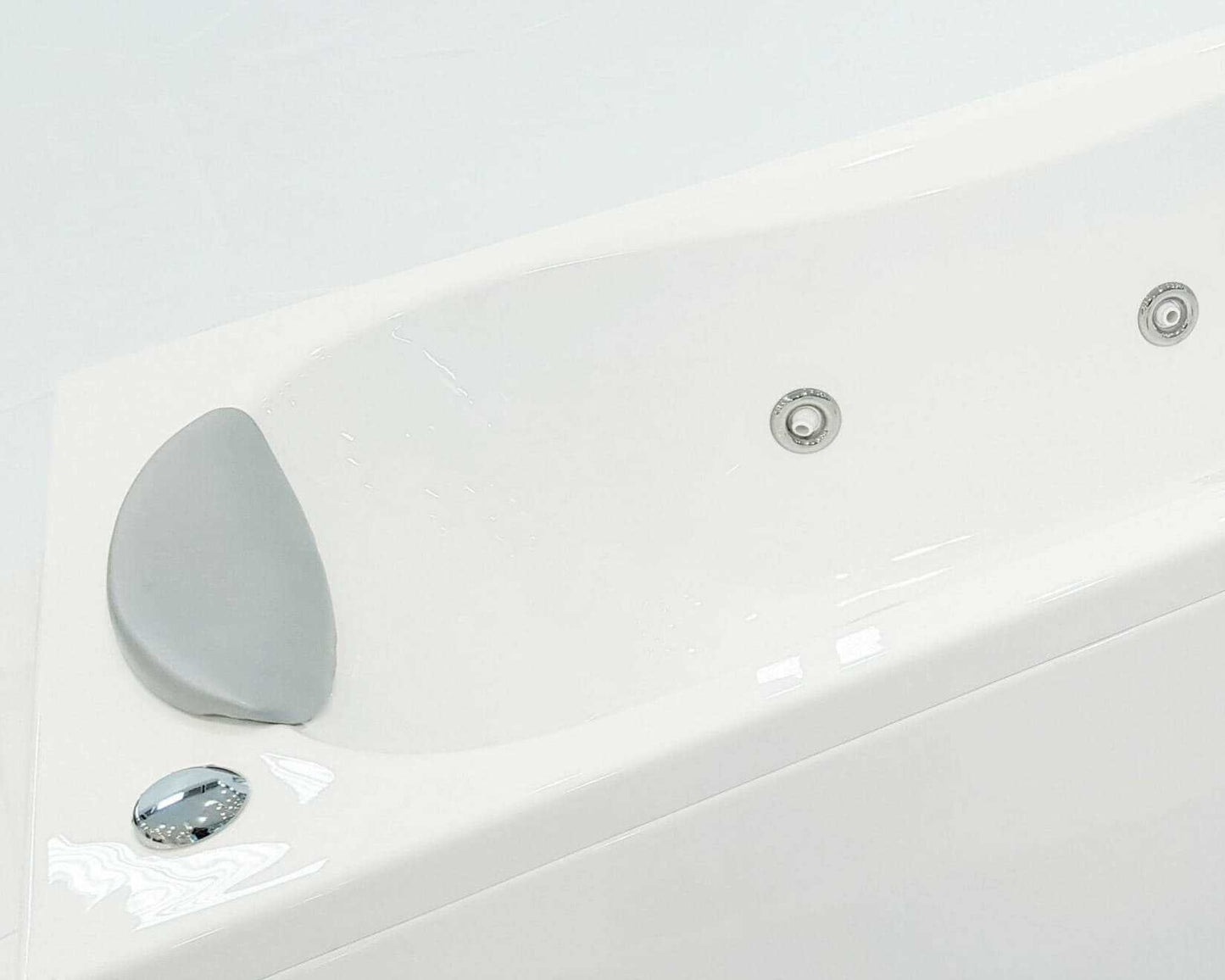 Novellini Calypso Vasca da Bagno Versione Eco Misura 170x80 H55 cm Idro Whirlpool 6 Getti Installazione Reversibile Accensione Pneumatica Forma Esterna Rettangolare Interna ad Otto 2 Pannelli Materiale Acrilico Colore Bianco Lucido Colonna Poggiatesta