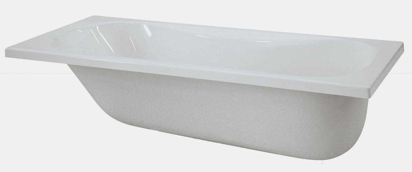 Novellini Calypso Vasca da Bagno Versione Standard da Incasso Misura 170x80 Guscio Tradizionale da Rivestire Materiale Acrilico Finitura Bianco Lucido Installazione Reversibile Destra Sinistra Nicchia Forma Esterna Rettangolare Interna ad Otto