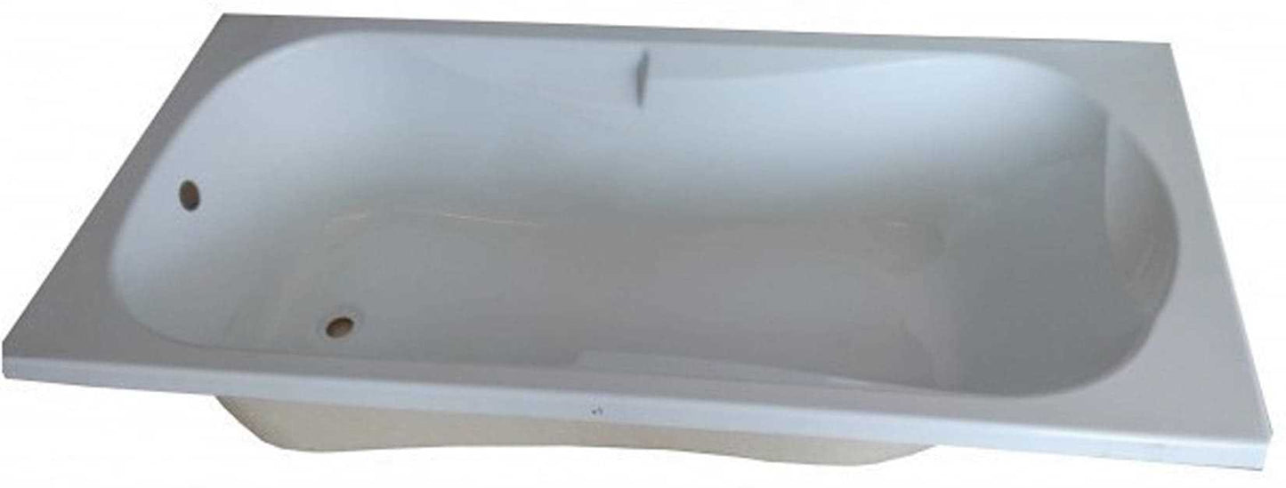 Novellini Calypso Vasca da Bagno Versione Standard da Incasso Misura 150x70 Guscio Tradizionale da Rivestire Materiale Acrilico Finitura Bianco Lucido Installazione Reversibile Destra Sinistra Nicchia Forma Esterna Rettangolare Interna ad Otto