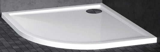 Novellini Victory Piatto Doccia Slim Dimensione 100x100 Altezza Spessore 4,5 cm Colore Bianco Forma Semicircolare Installazione Appoggio Pavimento Superficie Liscia Materiale Metacrilico Escluso di Piletta di Scarico e Copripiletta