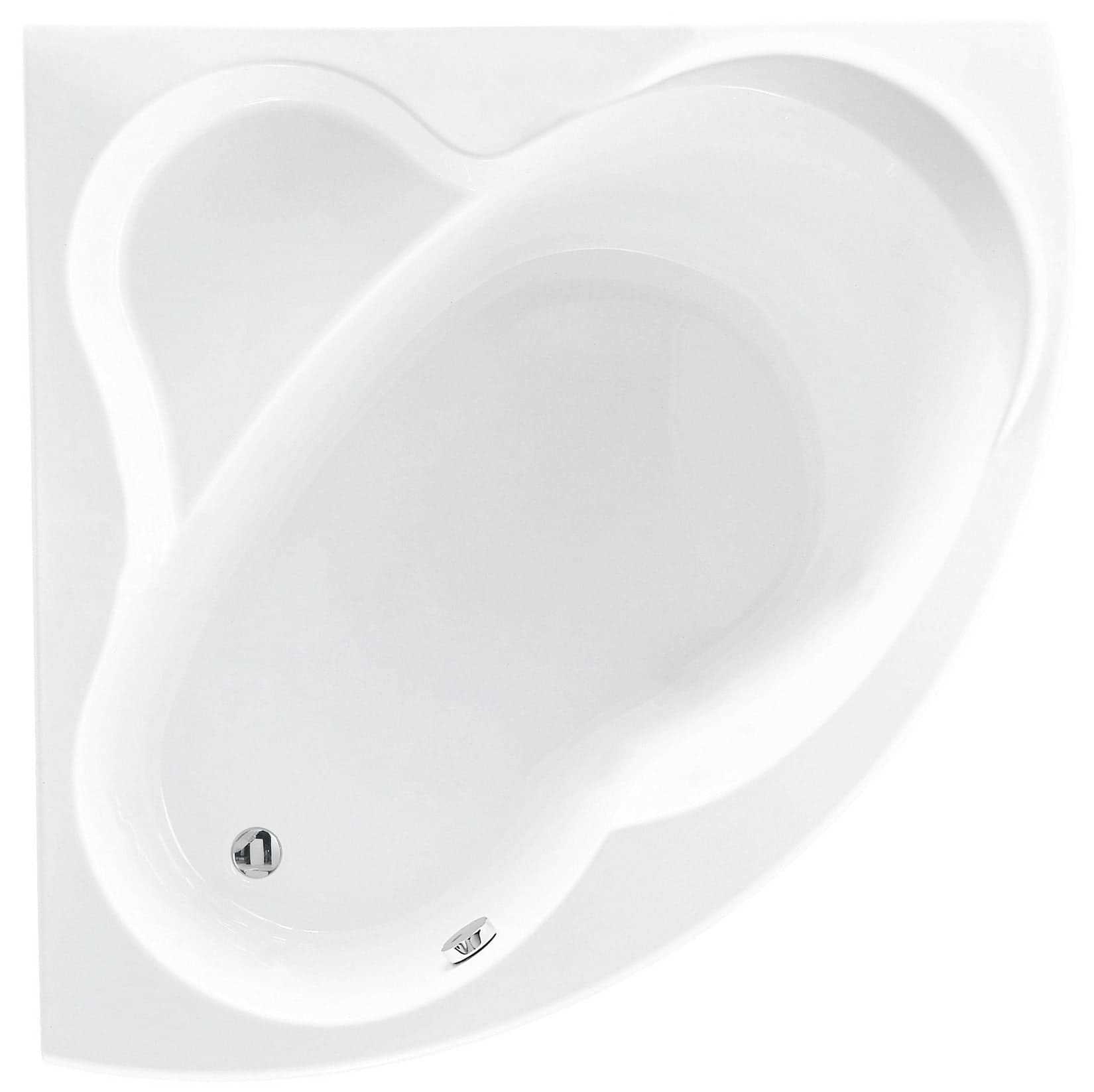 Novellini Una Vasca da Bagno Versione Standard Con Telaio Misura 135x135 H55 cm Forma Esterna Tonda Curva Semicircolare Simmetrica Interna Ovale Installazione Angolare Reversibile Pannello Frontale Colonna Scarico Materiale Acrilico Finitura Bianco Lucido