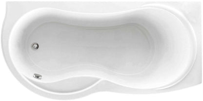 Novellini Venus Vasca da Bagno Versione Standard Con Telaio Misura 180x80 / 85 H55 cm Forma Esterna Tonda Curva Semicircolare Asimmetrica Interna a Otto Installazione Angolare Destra Pannello Frontale Erogatore Materiale Acrilico Finitura Bianco Lucido