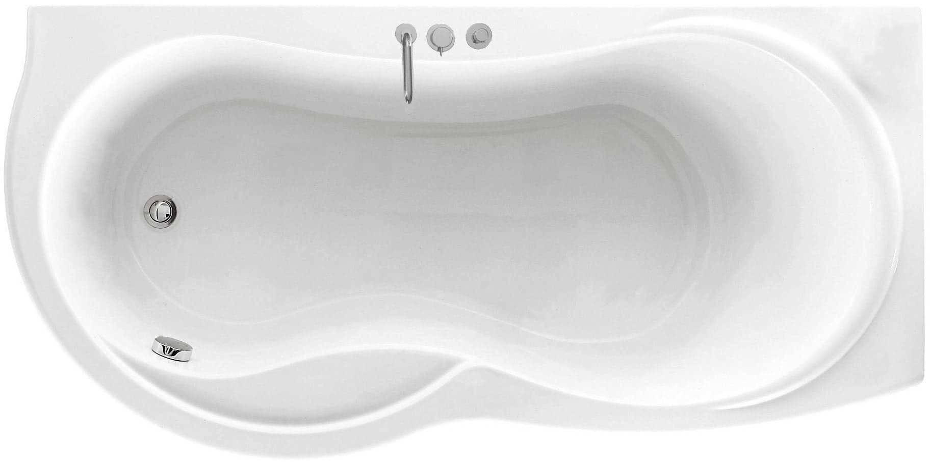 Novellini Venus Vasca da Bagno Versione Standard Con Telaio Misura 170x70 / 85 H55 cm Forma Esterna Tonda Curva Semicircolare Asimmetrica Interna Otto Installazione Angolare Destra Pannello Frontale Rubinetteria Materiale Acrilico Finitura Bianco Lucido