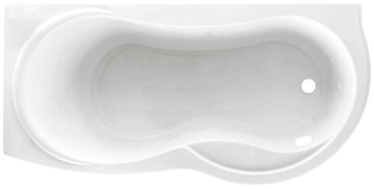 Novellini Venus Vasca da Bagno Versione Standard da Incasso Misura 170x70 / 85 H55 cm Guscio Tradizionale da Rivestire Installazione Angolo Sinistra Forma Esterna Curva Tonda Semicircolare Asimmetrica Interna a Otto Materiale Acrilico Colore Bianco Lucido