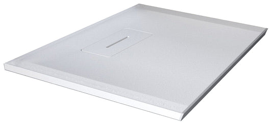 Piatto Doccia Novellini Novosolid Quadrato Dimensione 80x80 Altezza 3,5 cm Colore Bianco Morbido Opaco Ultrapiatto Installazione Appoggio Filo Pavimento Sagomabile Tagliabile Superficie Effetto Pietra Materiale Resina Compreso Copri Piletta