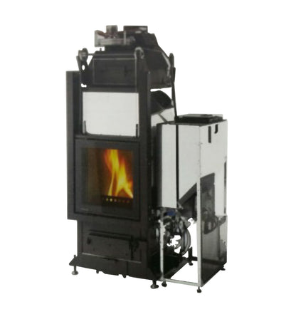 Camino Legna Pellet Aria Calda Ventilata Canalizzata Palazzetti Multifire NT Aria 15  Potenza Legna 15 kW Pellet 15 kW Caricamento a Destra