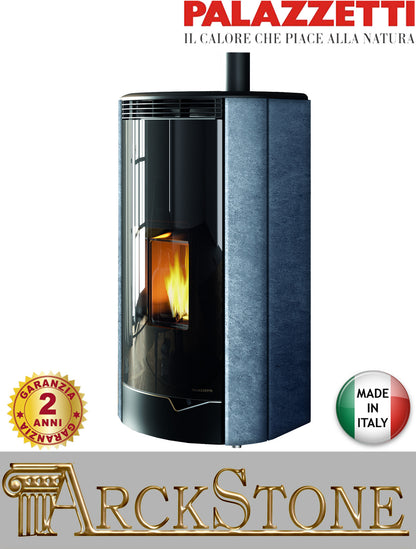 Stufa Pellet Aria Ventilata Ecofire Ermetica Palazzetti Marianne 9 US Potenza 9,1 kW Pietra Ollare