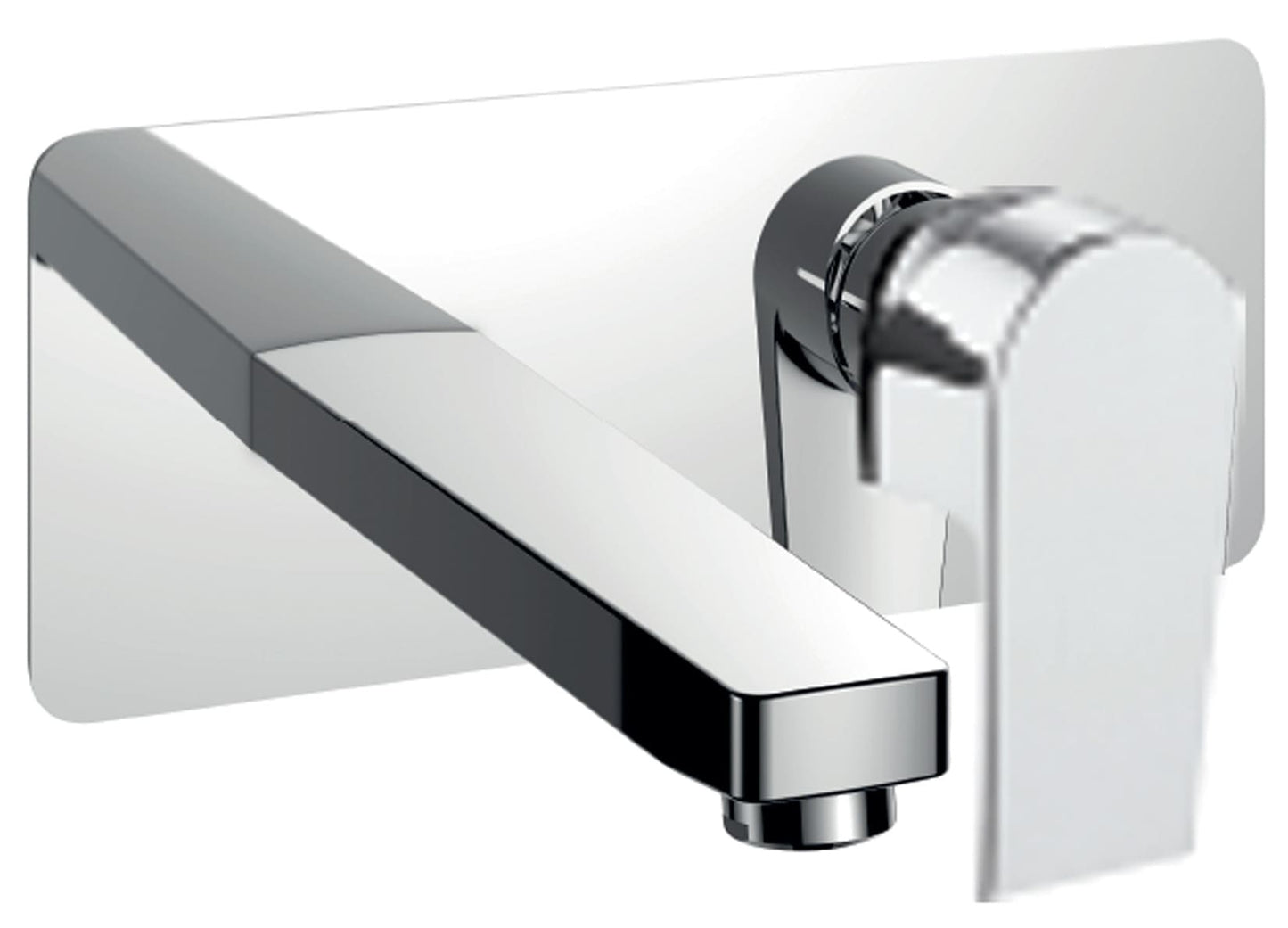 Miscelatore Lavabo Ad Incasso Con Bocca A Parete Lunghezza 177 mm Duemmeggi Omega Ottone Finitura Cromata Made in Italy Garanzia 5 Anni