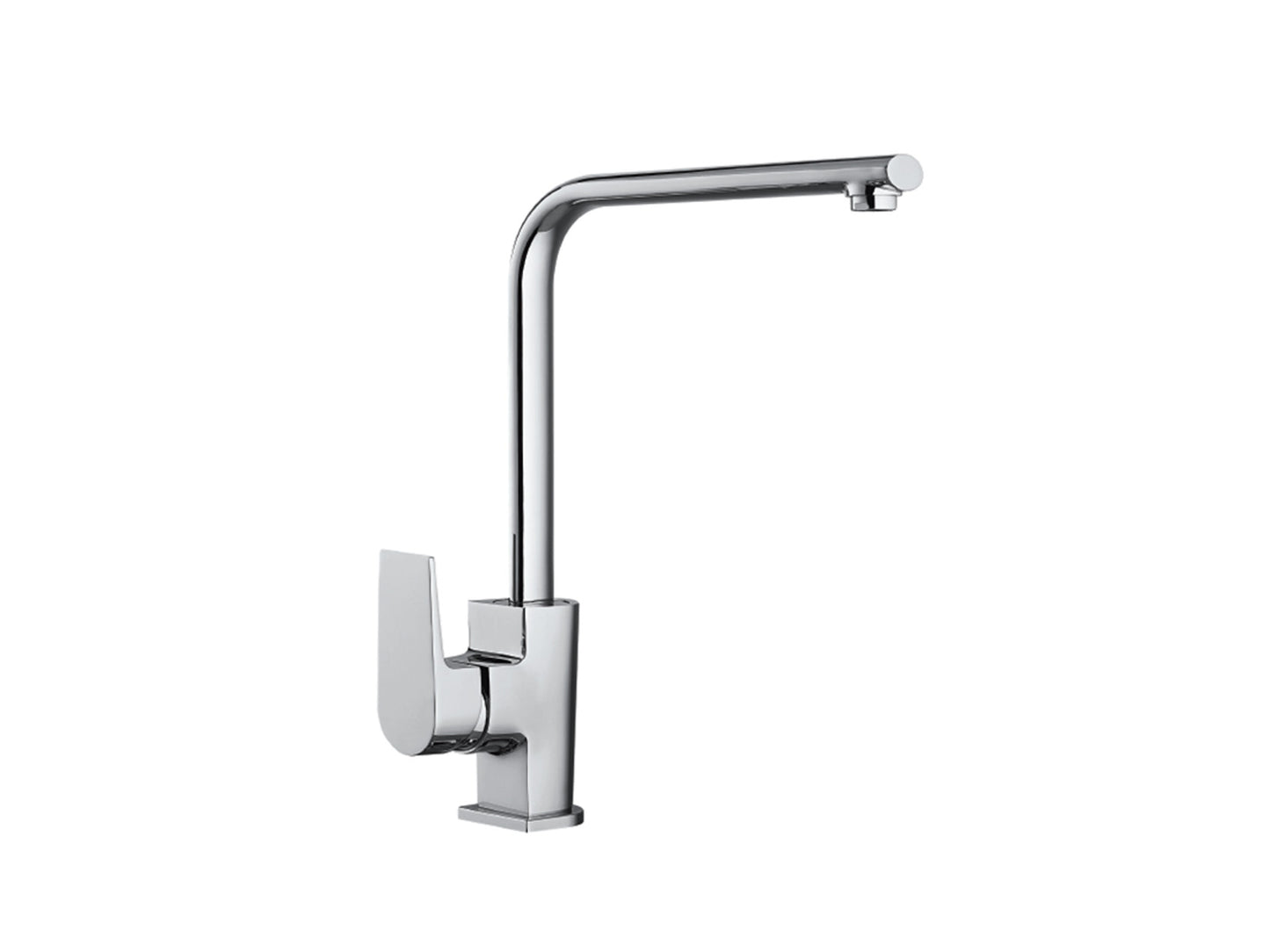 Miscelatore Lavello Cucina Lavatoio Con Canna A L Orientabile Duemmeggi Omega Appoggio Monoforo Moderno Monocomando Ottone Finitura Cromata Made in Italy Garanzia 5 Anni