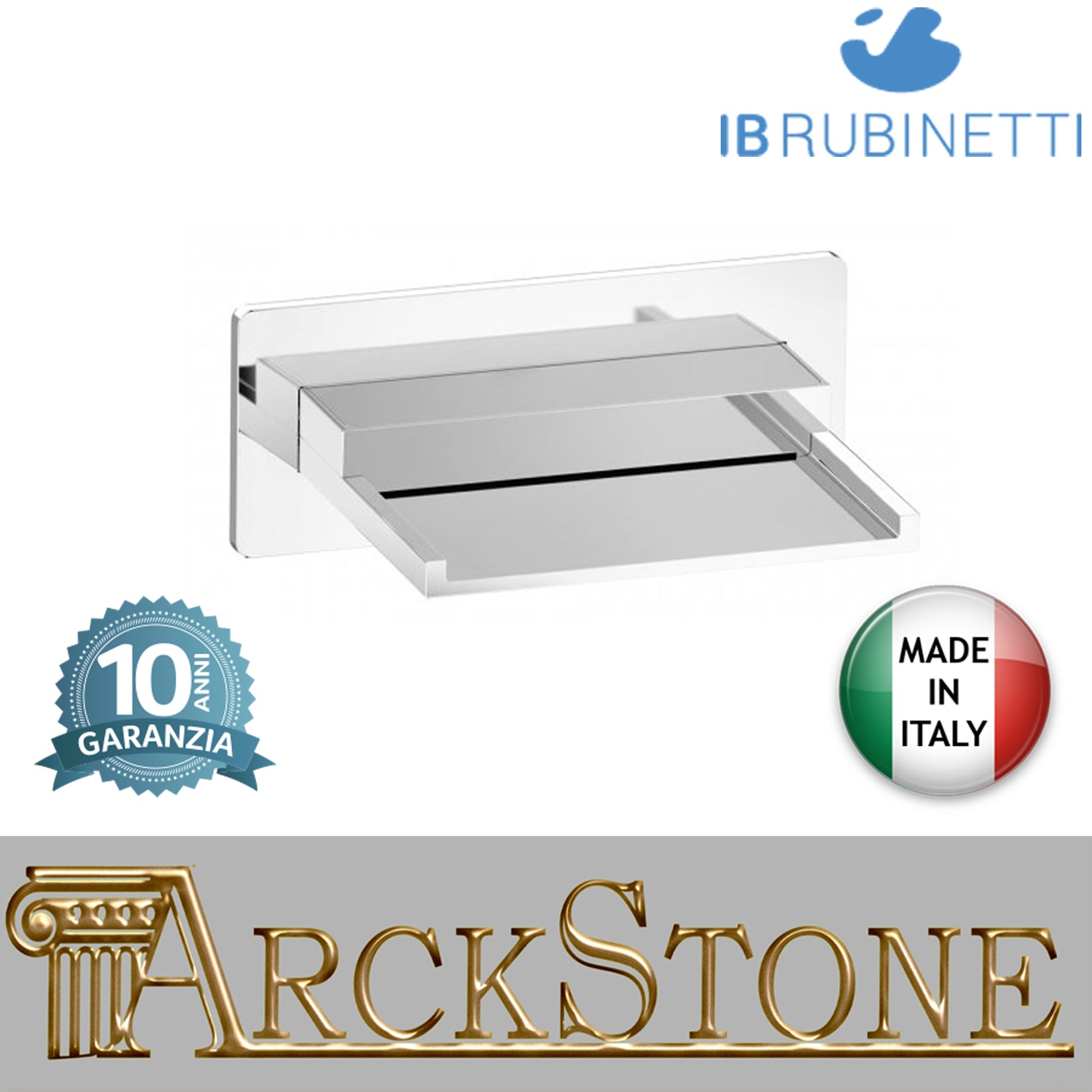 Bocca d'erogazione soffione esterno completo marca IB rubinetti modello OnlyOne rubinetteria rubinetto ottone cromato bagno fontana finitura cromo rivenditore autorizzato campania arredamento qualità garanzia 10 anni azienda certificata made in italy