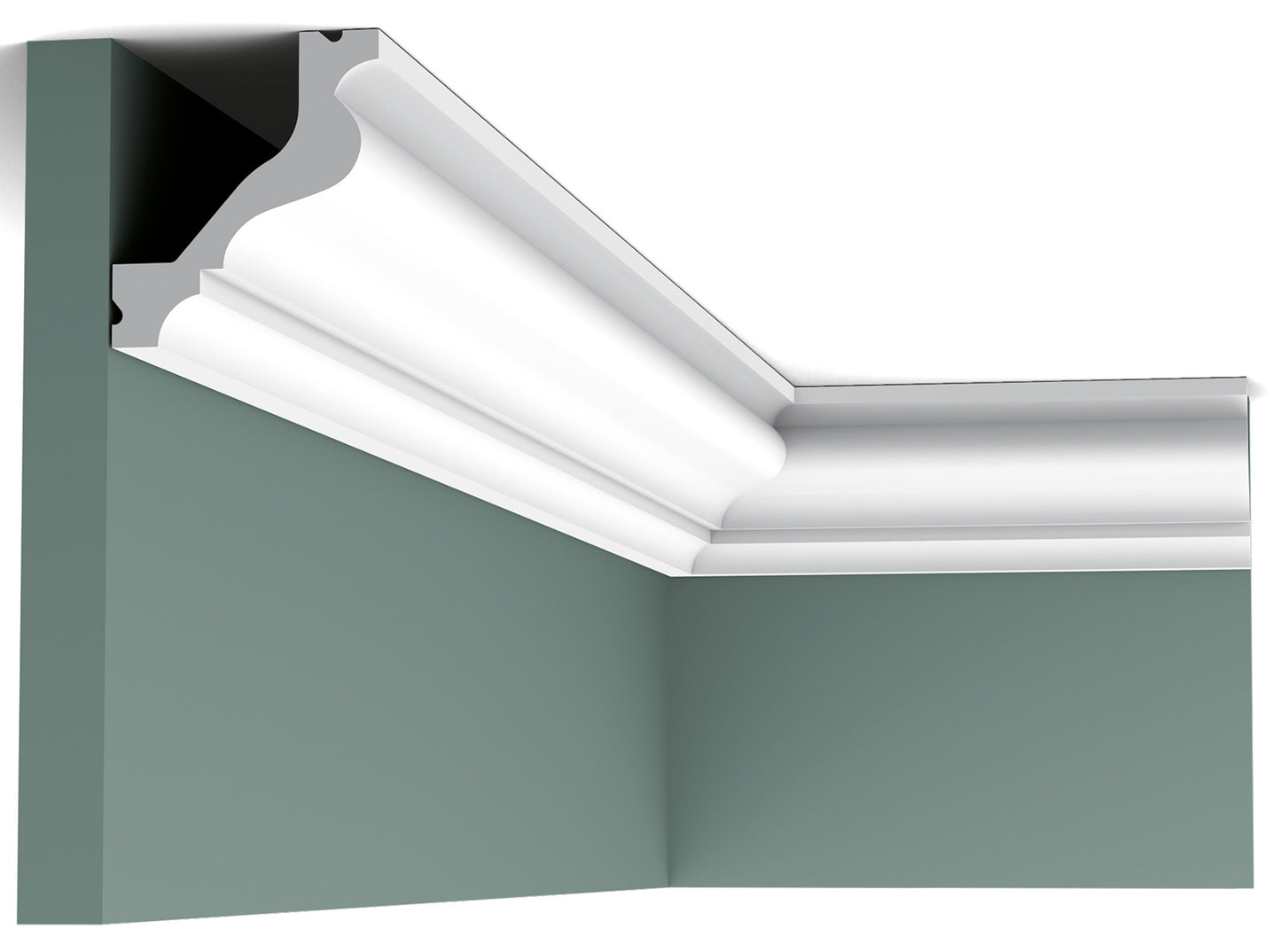 Orac Decor C200 Cornice Soffitto Parete Poliuretano Ad Alta Densità Bianco Resistente Agli Urti Calore Facile Da Installare Verniciabile Pretrattata Primer Acrilico Impermeabile Per Interno ed Esterno Ambienti Umidi Misura 200x6,5x5,7 cm