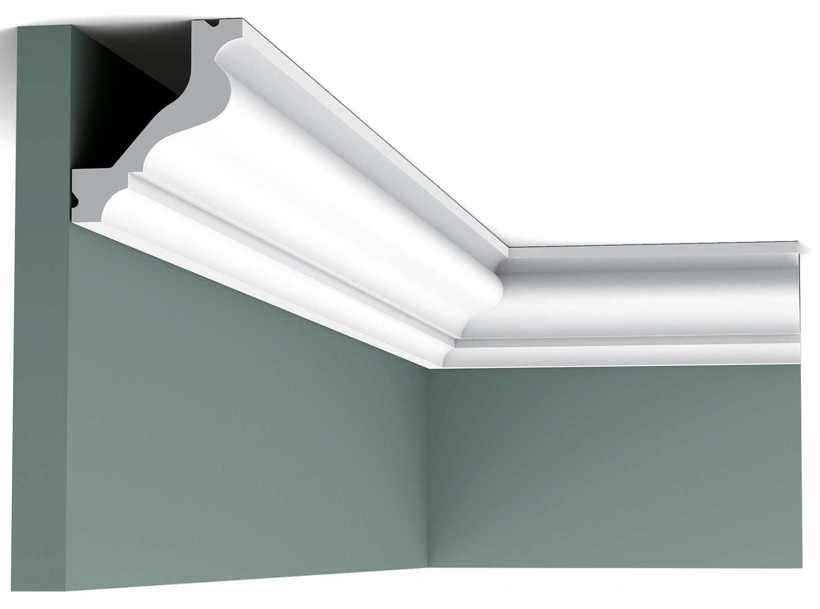 Orac Decor C200 Cornice Soffitto Parete Poliuretano Ad Alta Densità Bianco Resistente Agli Urti Calore Facile Da Installare Verniciabile Pretrattata Primer Acrilico Impermeabile Per Interno ed Esterno Ambienti Umidi Misura 200x6,5x5,7 cm