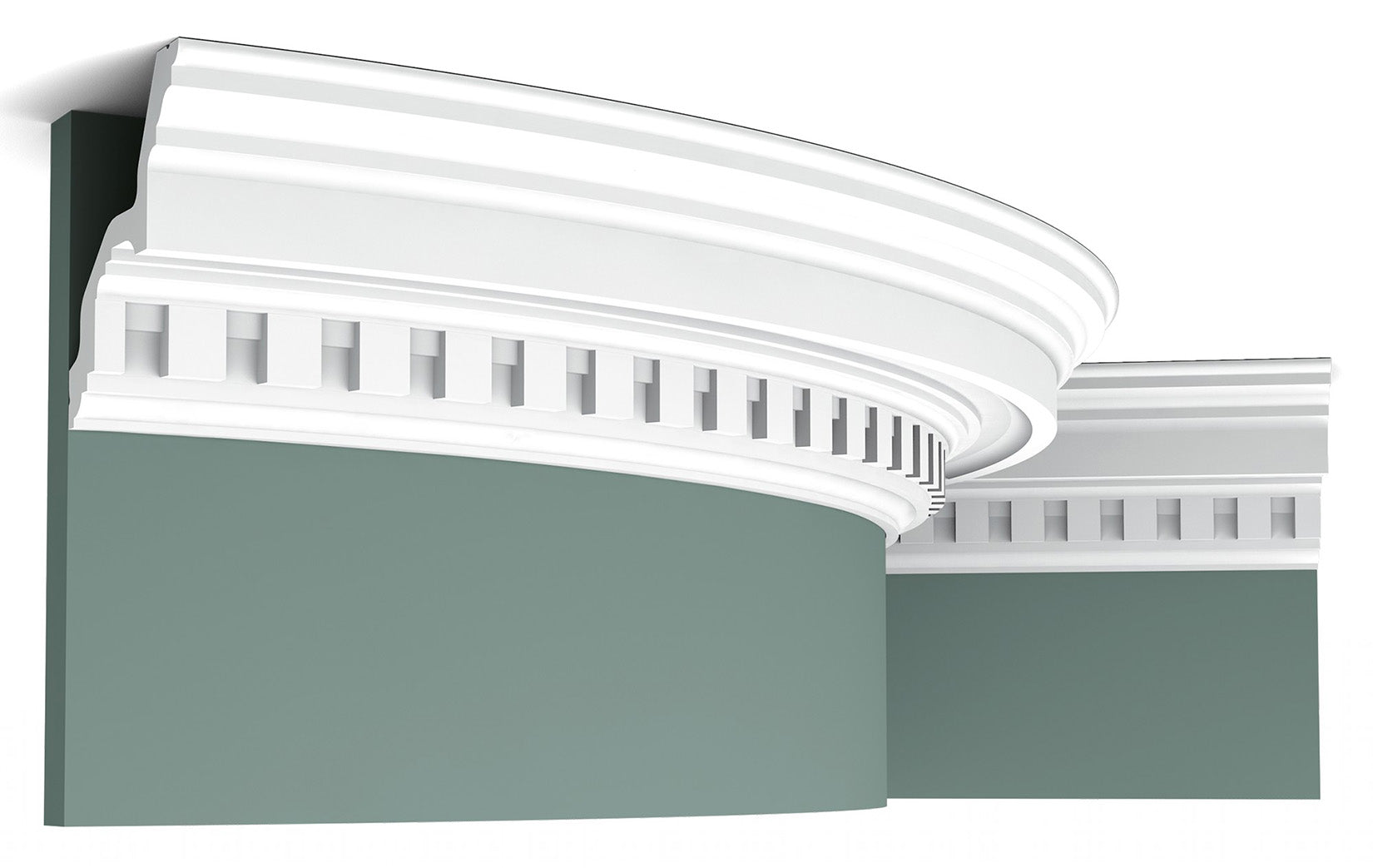 Orac Decor C211F Cornice Soffitto Parete Poliuretano Flessibile Bianco Resistente Agli Urti Calore Termiti Acqua Facile Da Installare Verniciabile Pretrattata Primer Acrilico Impermeabile Interno Esterno Ambienti Umidi Misura 200x11,6x11,2 cm
