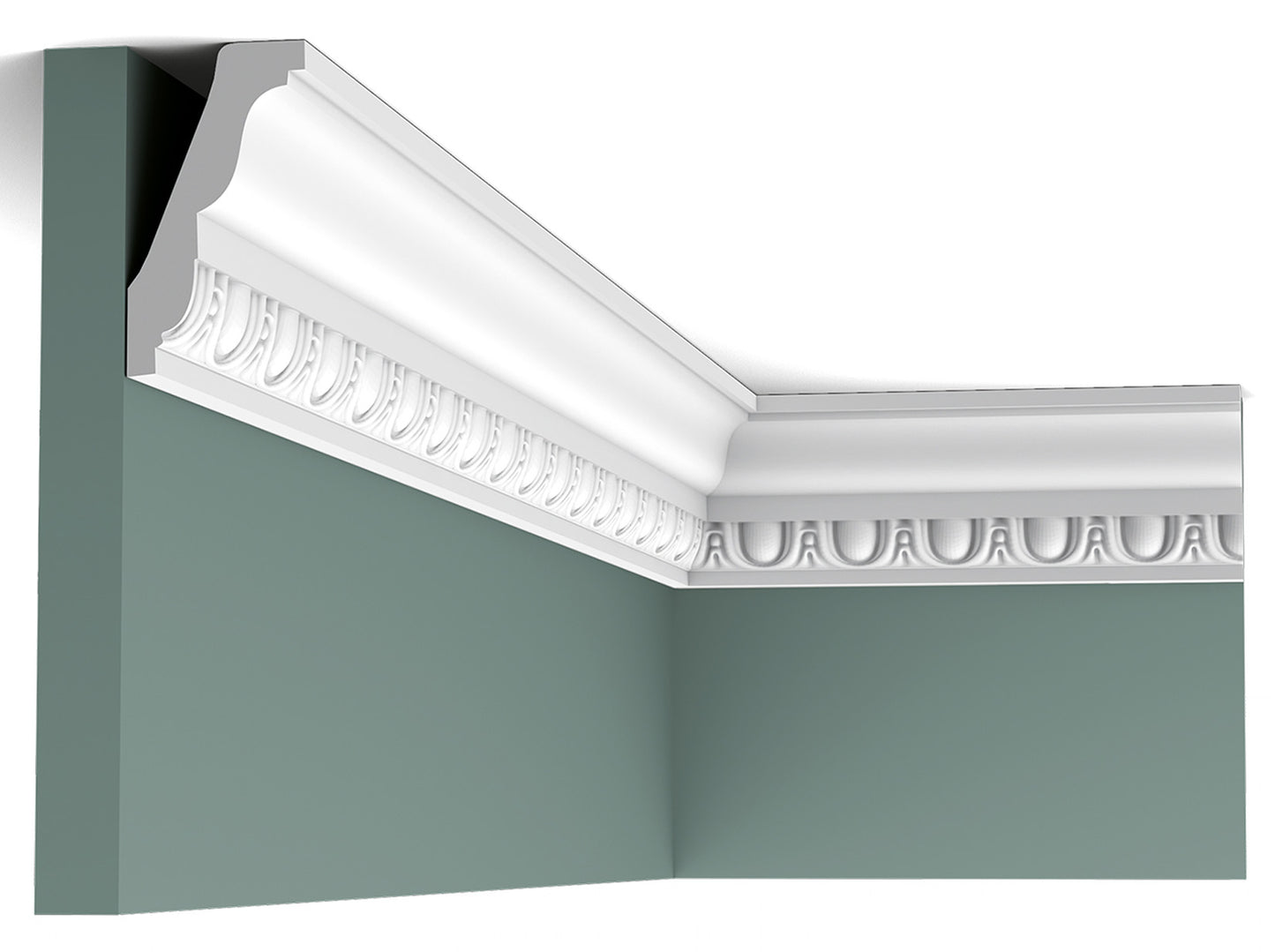 Orac Decor C212 Cornice Soffitto Parete Purotouch® Poliuretano Alta Densità Bianco Modanatura Fregio Classico Resistente Urti Calore Facile Installazione Verniciabile Pretrattata Primer Acrilico Impermeabile Interno Esterno Ambienti Umidi 200x7,5x4,5 cm 