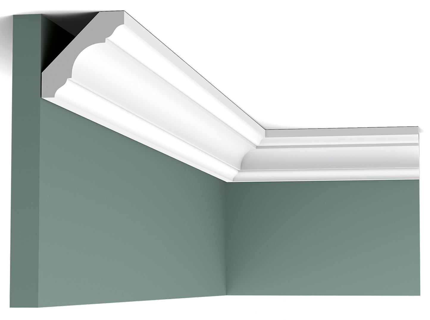 Orac Decor C215 Cornice Soffitto Parete Purotouch® Poliuretano Ad Alta Densità Bianco Resistente Agli Urti Calore Facile Da Installare Verniciabile Pretrattata Primer Acrilico Impermeabile Per Interno ed Esterno Ambienti Umidi Misura 200x4,7x4,7 cm