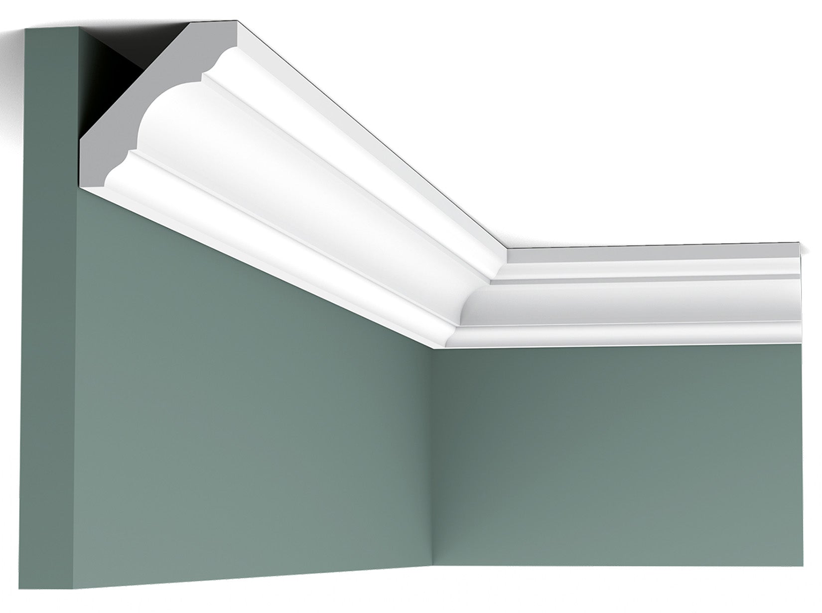 Orac Decor C215 Cornice Soffitto Parete Purotouch® Poliuretano Ad Alta Densità Bianco Resistente Agli Urti Calore Facile Da Installare Verniciabile Pretrattata Primer Acrilico Impermeabile Per Interno ed Esterno Ambienti Umidi Misura 200x4,7x4,7 cm