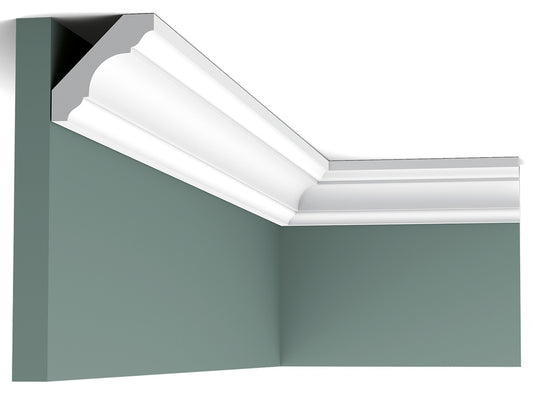 Orac Decor C215 Cornice Soffitto Parete Purotouch® Poliuretano Ad Alta Densità Bianco Resistente Agli Urti Calore Facile Da Installare Verniciabile Pretrattata Primer Acrilico Impermeabile Per Interno ed Esterno Ambienti Umidi Misura 200x4,7x4,7 cm