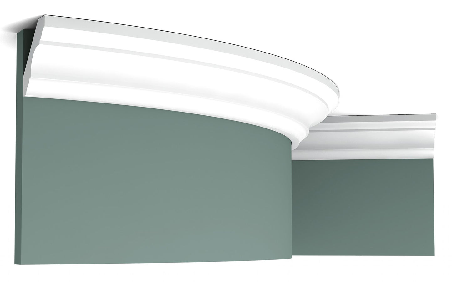 Orac Decor C215F Cornice Soffitto Parete Poliuretano Flessibile Curvabile Bianco Resistente Agli Urti Calore Termiti Acqua Facile Da Installare Verniciabile Pretrattata Primer Acrilico Impermeabile Interno Esterno Ambienti Umidi Misura 200x4,7x4,7 cm