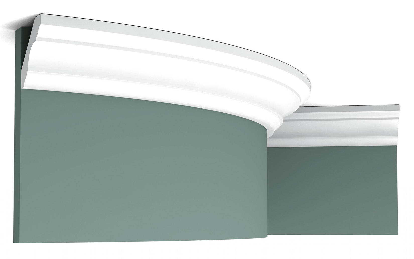 Orac Decor C215F Cornice Soffitto Parete Poliuretano Flessibile Curvabile Bianco Resistente Agli Urti Calore Termiti Acqua Facile Da Installare Verniciabile Pretrattata Primer Acrilico Impermeabile Interno Esterno Ambienti Umidi Misura 200x4,7x4,7 cm