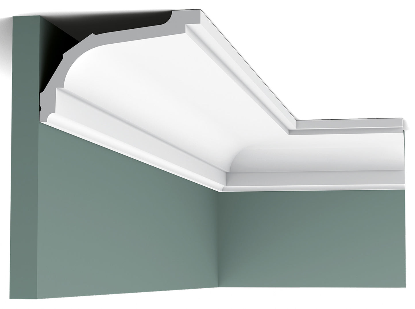 Orac Decor C220 Cornice Soffitto Parete Purotouch® Poliuretano Ad Alta Densità Bianco Resistente Agli Urti Calore Facile Da Installare Verniciabile Pretrattata Primer Acrilico Impermeabile Per Interno ed Esterno Ambienti Umidi Misura 200x7,6x11,6 cm